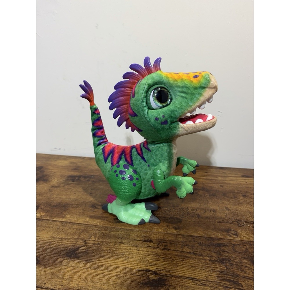 Fur Real Friends Munchin Baby T Rex Interactive Talking Toy Pet Dinosaur 12"